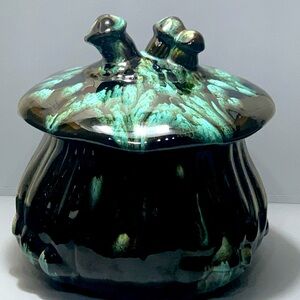 Psychedelic Festival Ceramics retro drip glaze Mushroom cookie Jar Phallic